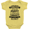 Super Cool Poppy Of A Freaking Awesome Granddaughter Baby Onesie