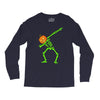 pumpkin skeleton dabbing Long Sleeve Shirts