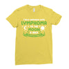 I Love Someone with Lymphoma Cancer to The Moon and Back to Infinity Ladies Fitted T-Shirt