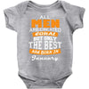 all men are created equal but only the best are born in january Baby Bodysuit
