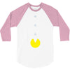 funny 80s pacman 'eating buttons' 3/4 Sleeve Shirt