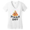 pizza shit Women's V-Neck T-Shirt
