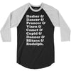 reindeer names 3/4 Sleeve Shirt