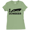 i shotgun zombies funny t shirt dead apocalypse s 3xl Ladies Fitted T-Shirt