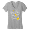 no 'pagne no gain Women's V-Neck T-Shirt