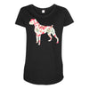 flower Maternity Scoop Neck T-shirt