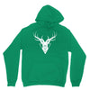 deer head vector white logo Unisex Hoodie