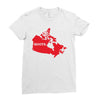 Canada Continent Roots Ladies Fitted T-Shirt