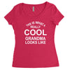 this is what a cool grandma looks like Women's Triblend Scoop T-shirt
