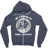 halloween my labrador rides shotgun Zipper Hoodie