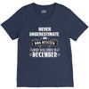 never underestimate an old man who was born in december V-Neck Tee