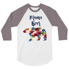 mama bear floral 3/4 Sleeve Shirt