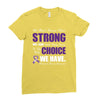 we don't know how strong we are until being strong is the only choice Ladies Fitted T-Shirt