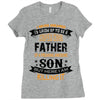 Super Cool Father Of A Freaking Awesome Son Ladies Fitted T-Shirt