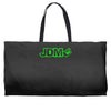 black funny glow in dark glowing Weekender Totes