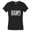 1 up funny video game Women's V-Neck T-Shirt