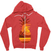 pineapple and beach Zipper Hoodie