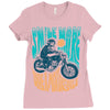 smile more, ride a motorcycle Ladies Fitted T-Shirt