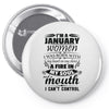 I Am A January Women Pin-back button