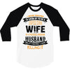 Super Cool Wife Of A Freaking Awesome Husband 3/4 Sleeve Shirt
