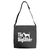 the dogfather bluetick coonhound white Adjustable Strap Totes