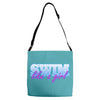 swim like a girl neon Adjustable Strap Totes