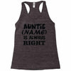 personalised auntie Racerback Tank