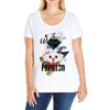 who loves papillon Ladies Curvy T-Shirt
