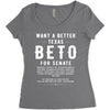 want a better texas Women's Triblend Scoop T-shirt