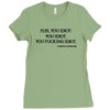 Flee You Idiot Ladies Fitted T-Shirt