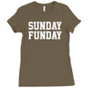 sunday funday party funny tee Ladies Fitted T-Shirt