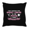 I Love Someone with Breast Cancer to The Moon and Back to Infinity Throw Pillow