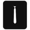 skinny white tie Mousepad
