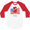 bacon american flag dab 3/4 Sleeve Shirt