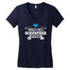 World's Best Godfather Ever Women's V-Neck T-Shirt