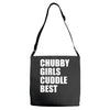 chubby girls cuddle best Adjustable Strap Totes