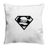 super tired superman Throw Pillow