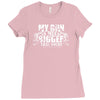 my gun is bigger Ladies Fitted T-Shirt