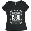 vintage made in 1980 perfectly aged a living legend Women's Triblend Scoop T-shirt