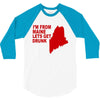 funny maine state 3/4 Sleeve Shirt