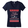 merry christmas ugly christmas sweater Women's V-Neck T-Shirt