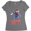 chucky funny quote ideal birthday present gift Women's Triblend Scoop T-shirt