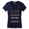 ugly christmas mother Women's V-Neck T-Shirt