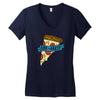 life is a pizza party Women's V-Neck T-Shirt