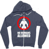 no humans allowed district 9 Zipper Hoodie