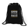 im a proud son in law Drawstring Bags