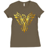 Phoenix Tribal Bird Ladies Fitted T-Shirt