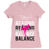 Reading Yoga Wine Balance Ladies Fitted T-Shirt