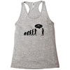 stop following me funny darwins evolution parody mens white t shirt Racerback Tank