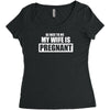 be nice to me my wife is pregnant funny Women's Triblend Scoop T-shirt